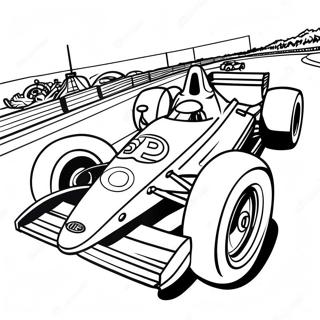 Indy Car Racing Action Coloring Page 56623-45178