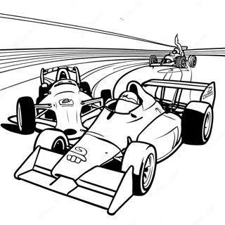 Indy Car Racing Action Coloring Page 56623-45179