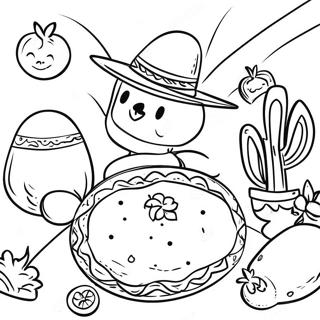 Colorful Cinco De Mayo Fiesta Coloring Page 56654-45210