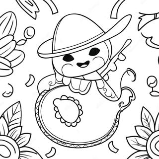 Colorful Cinco De Mayo Fiesta Coloring Page 56654-45212