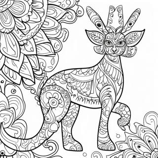 Colorful Alebrije With Patterns Coloring Page 56674-45227