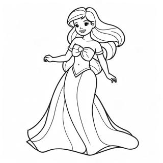 Ariel Dress Coloring Page 56683-45231