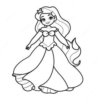 Ariel Dress Coloring Page 56683-45232