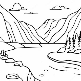 Norway Scenic Landscape Coloring Page 56693-45233