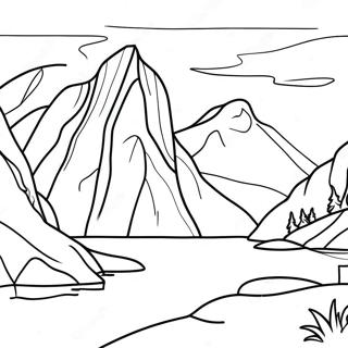 Norway Scenic Landscape Coloring Page 56693-45235