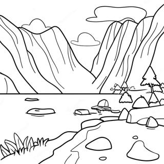 Norway Scenic Landscape Coloring Page 56693-45236