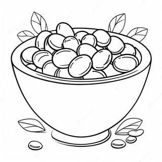 Colorful Beans In A Bowl Coloring Page 56734-45271