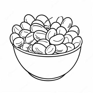 Colorful Beans In A Bowl Coloring Page 56734-45272