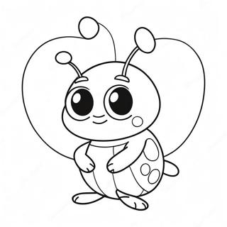 Cute Love Bug With Heart Coloring Page 56744-45284