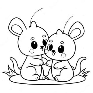 Adorable Fluvsies Playing Together Coloring Page 56754-45289