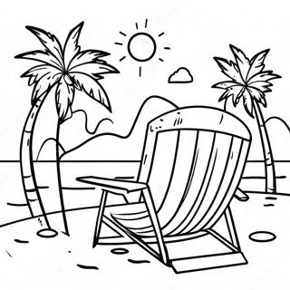 Paradise Beach Scene Coloring Page 56763-45294