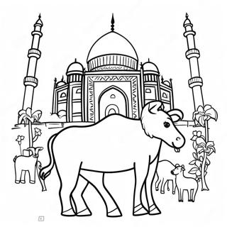 Eid Al Adha Celebration Coloring Page 56773-45303