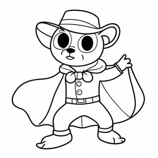 Chase In Spooky Costume Coloring Page 56794-45321