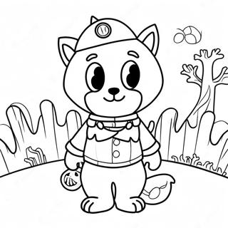 Chase In Spooky Costume Coloring Page 56794-45322