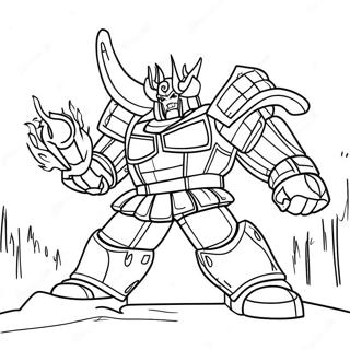 Epic Unicron Battle Coloring Page 56814-45349