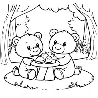 Teddy Bear Picnic Coloring Page 56823-45337