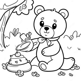 Teddy Bear Picnic Coloring Page 56823-45340