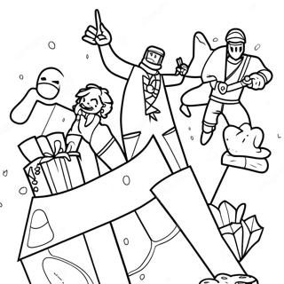 Fortnite Birthday Celebration Coloring Page 56833-45346