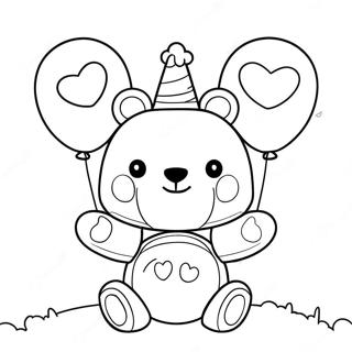 Cute Roblox Bear With Balloons Coloring Page 56874-45387