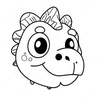 Cute Dinosaur Mask Coloring Page 56894-45400