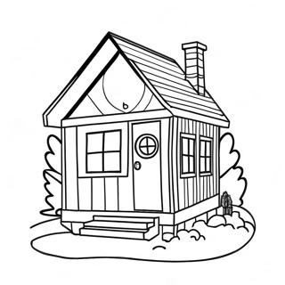 Tiny House Coloring Page 56923-45430