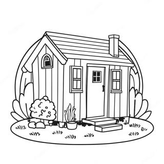 Tiny House Coloring Page 56923-45431