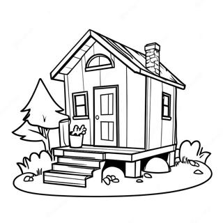 Tiny House Coloring Page 56923-45432