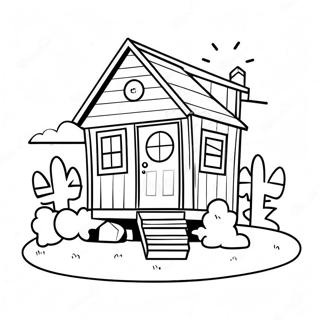 Tiny House Coloring Pages