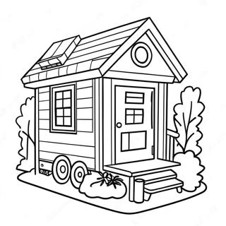 Cozy Tiny House Coloring Page 56924-45422