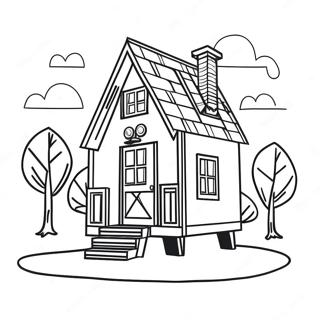 Cozy Tiny House Coloring Page 56924-45424