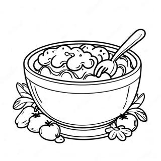 Mac And Cheese Bowl Coloring Page 56933-45425