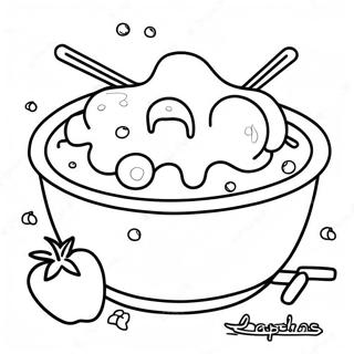 Mac And Cheese Bowl Coloring Page 56933-45426