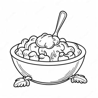 Mac And Cheese Bowl Coloring Page 56933-45428