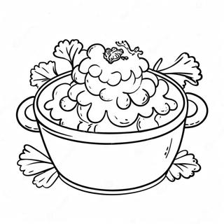 Cheesy Mac And Cheese With Broccoli Coloring Page 56934-45449