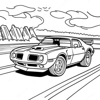 Trans Am Racing Scene Coloring Page 56944-45440