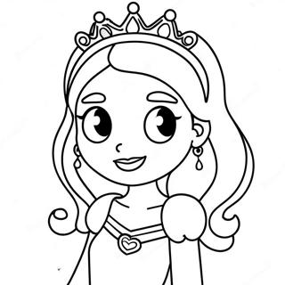 Cartoon Girl Princess Coloring Page 56953-45443