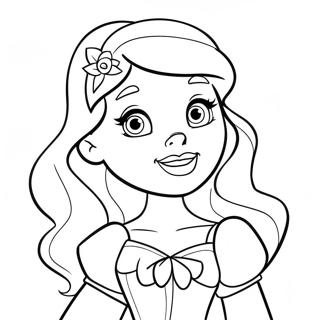 Adorable Cute Disney Princess Coloring Page 56963-45458