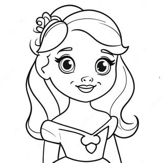 Adorable Cute Disney Princess Coloring Page 56963-45459