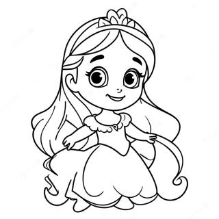 Adorable Cute Disney Princess Coloring Page 56963-45460