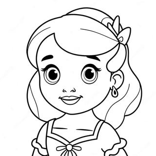 Adorable Cute Disney Princess Coloring Page 56963-45701