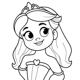 Adorable Cute Disney Princess Coloring Page 56963-45703