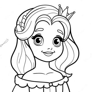 Adorable Cute Disney Princess Coloring Page 56963-45704