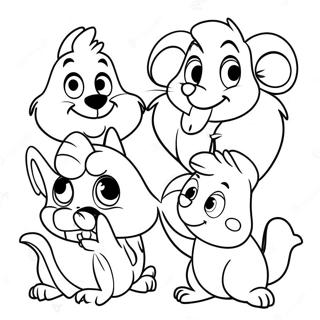 Charming Disney Animal Friends Coloring Page 56964-45456