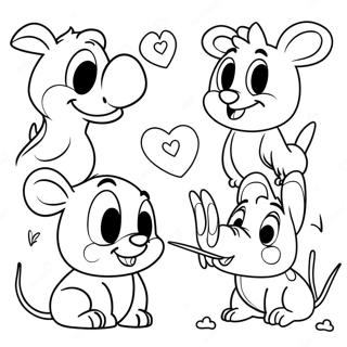 Charming Disney Animal Friends Coloring Page 56964-45709