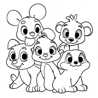 Charming Disney Animal Friends Coloring Page 56964-45711