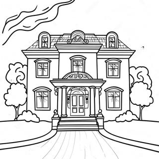 Mansion Coloring Page 5696-4650