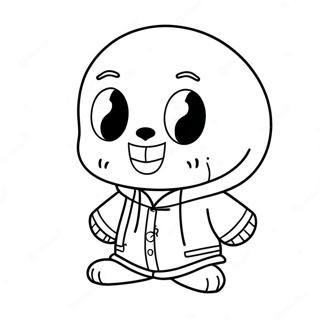 Cute Error Sans With A Smile Coloring Page 56974-45717