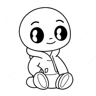 Cute Error Sans With A Smile Coloring Page 56974 45720