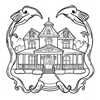 Haunted Mansion Coloring Page 5697-4654