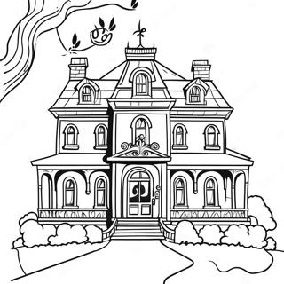 Haunted Mansion Coloring Page 5697-4656